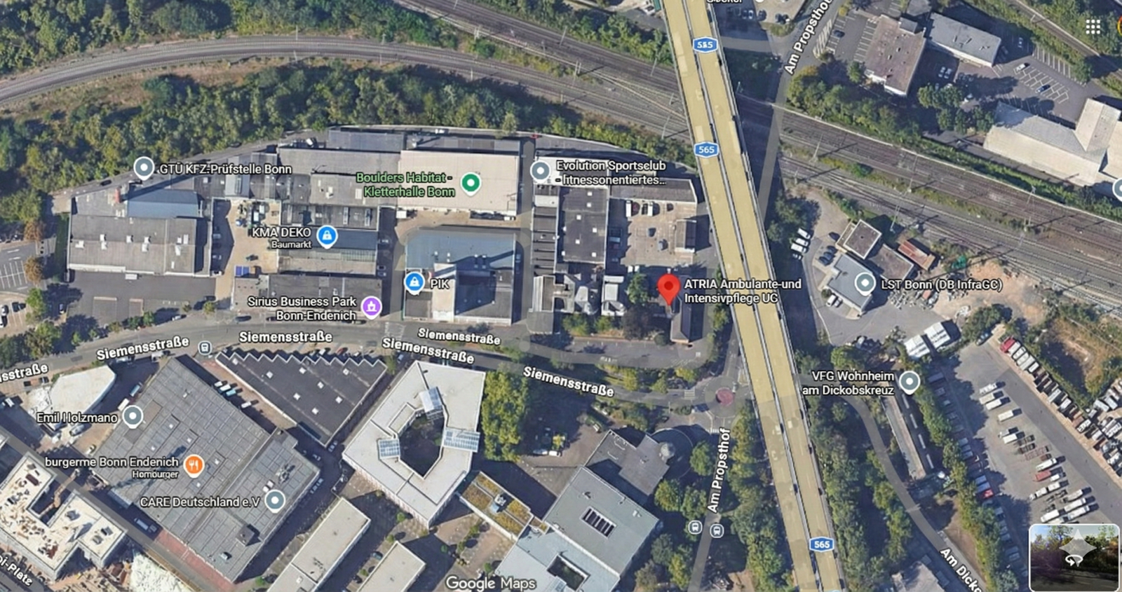 ATRIA Pflege Standort auf Google Maps